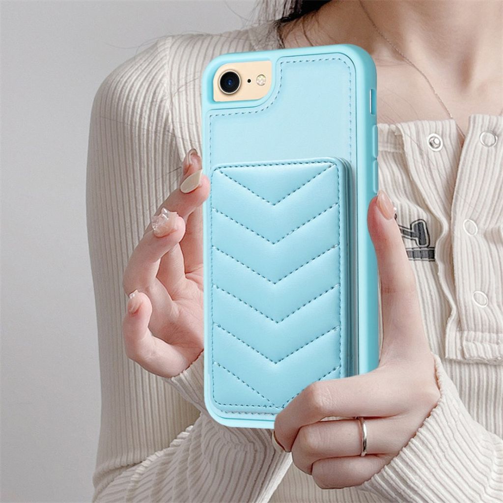 iPhone 6/6s/7/8/SE 2020/2022 Skal med Stativ - Blå