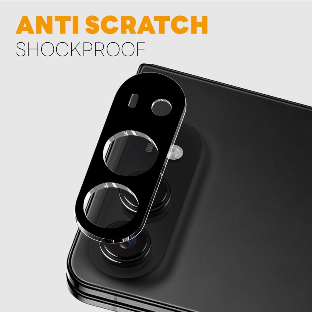 NORTHJO iPhone Fold -kameran linssinsuoja 3D-karkaistusta lasista - musta