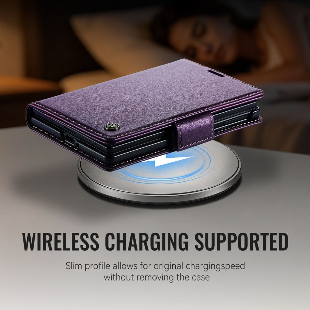 CASEME iPhone Duo Lompakkokotelo RFID-suojauksella - Violetti