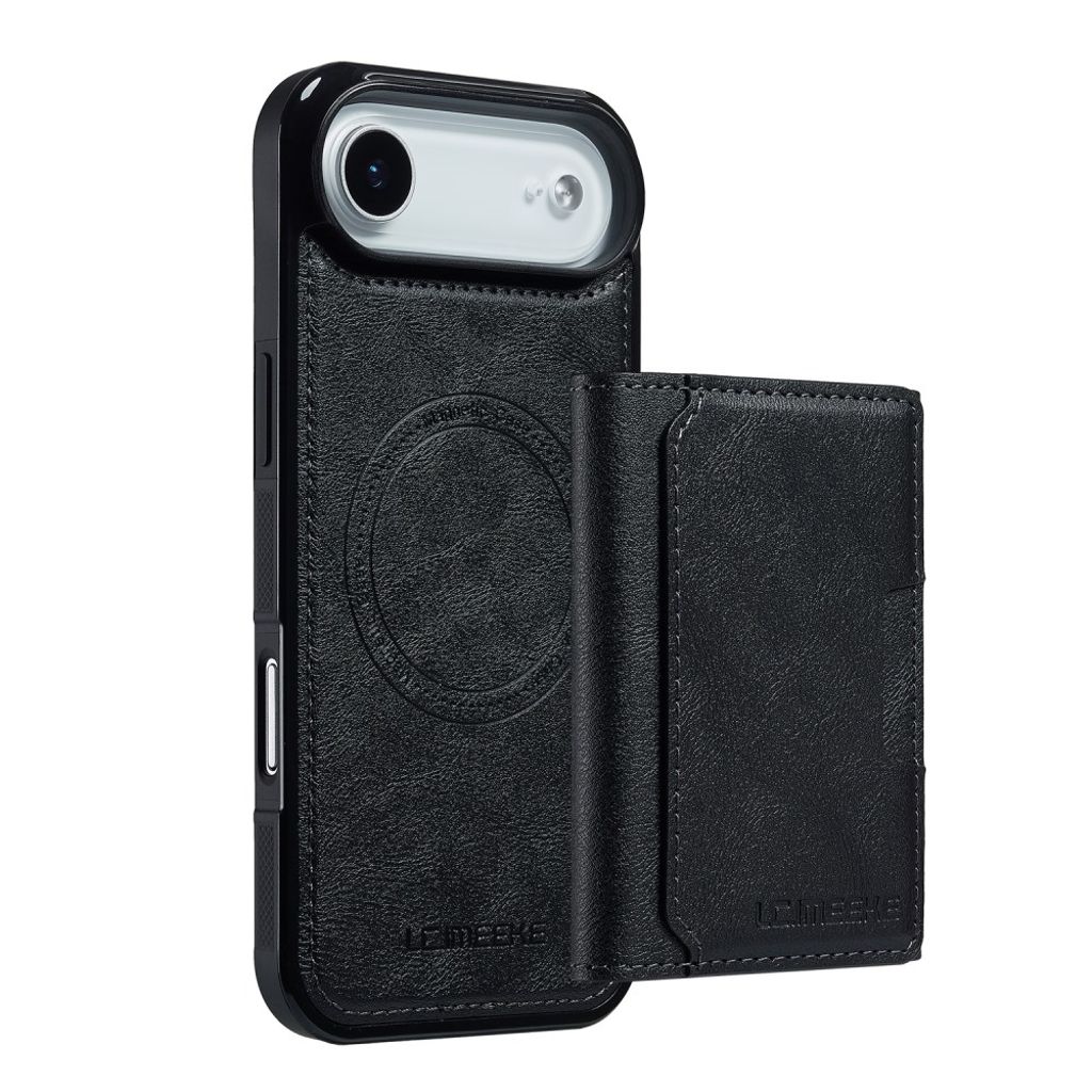 LC.IMEEKE iPhone 17 Air MagSafe cover med pung - Sort