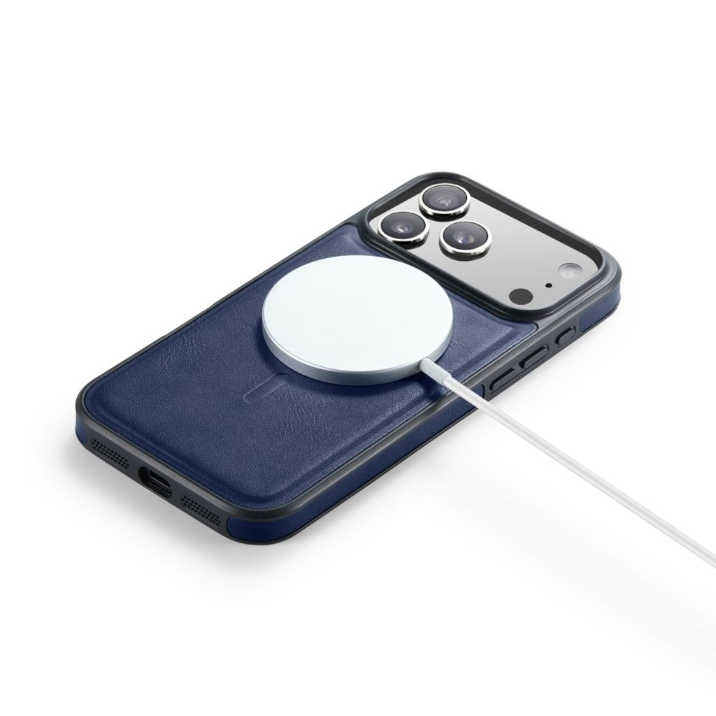 MAGKING K1 iPhone 18 Pro / 17 Pro MagSafe Skal i PU-läder - Blå