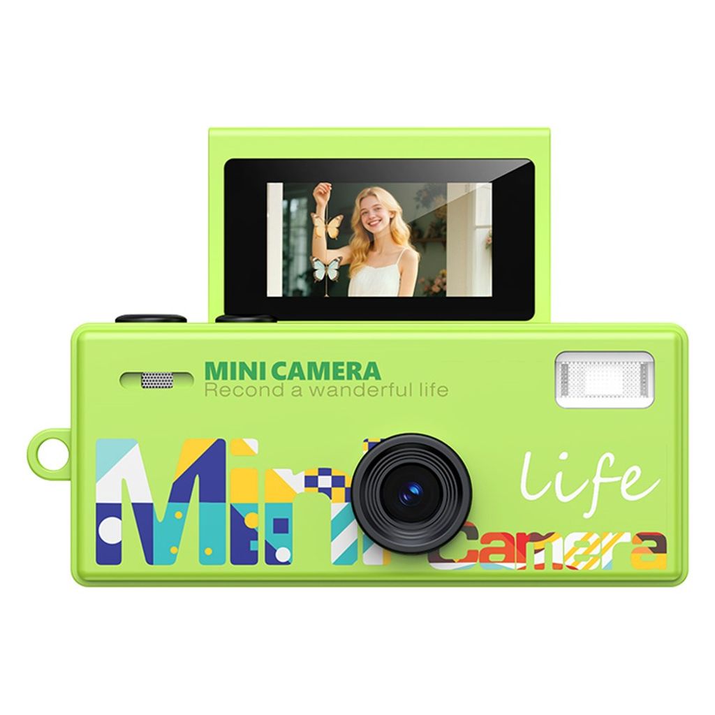 LK-030 Mini digitalkamera 720P HD med nyckelring och 0.96" display – Grön