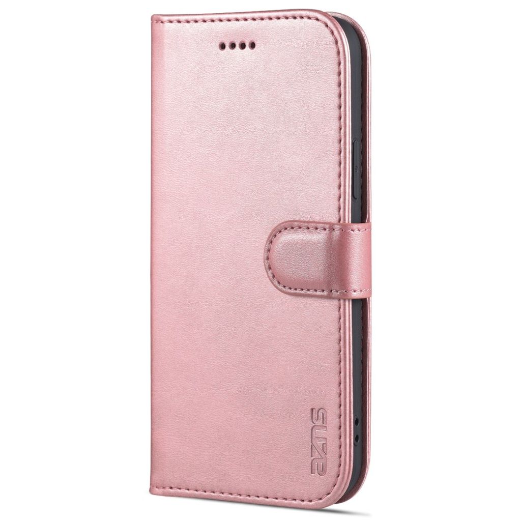 AZNS iPhone 13 mini Wallet Cover Stand – Rose Gold