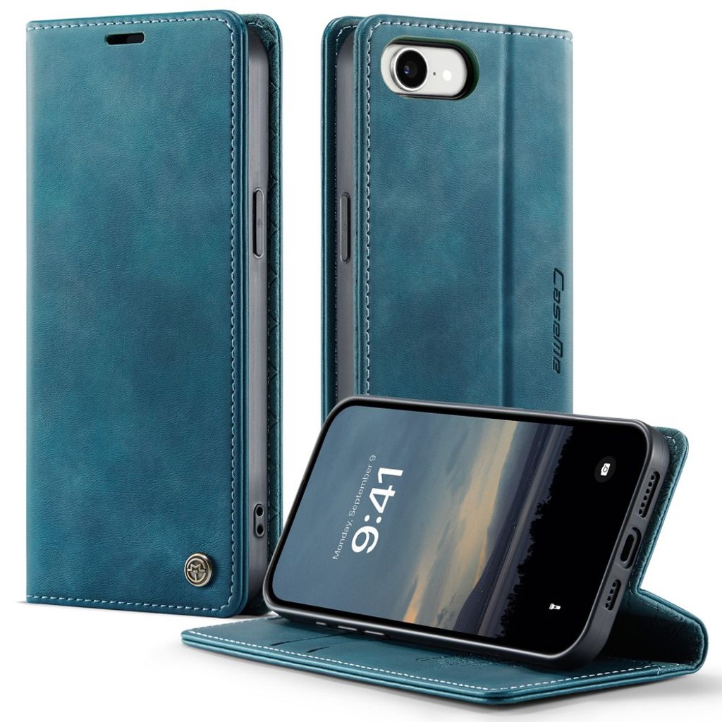 CASEME iPhone 16e Plånboksfodral RFID-blockerande med Stativ – Grön