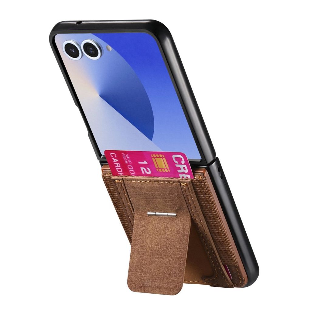 Samsung Galaxy Z Flip7 5G Skal med korthållare - Brun