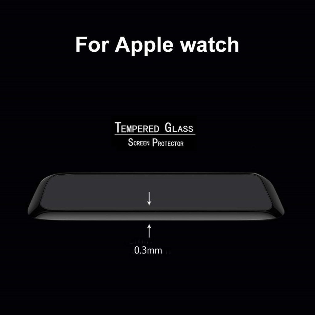 Apple Watch SE3/SE2/SE1/6/5/4 40 mm skjermbeskytter – gjennomsiktig med svart kant