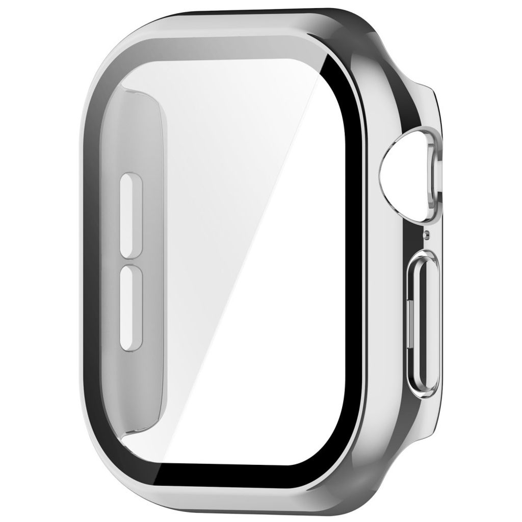 Apple Watch 12 42mm Skal med skärmskydd i härdat glas - Silver