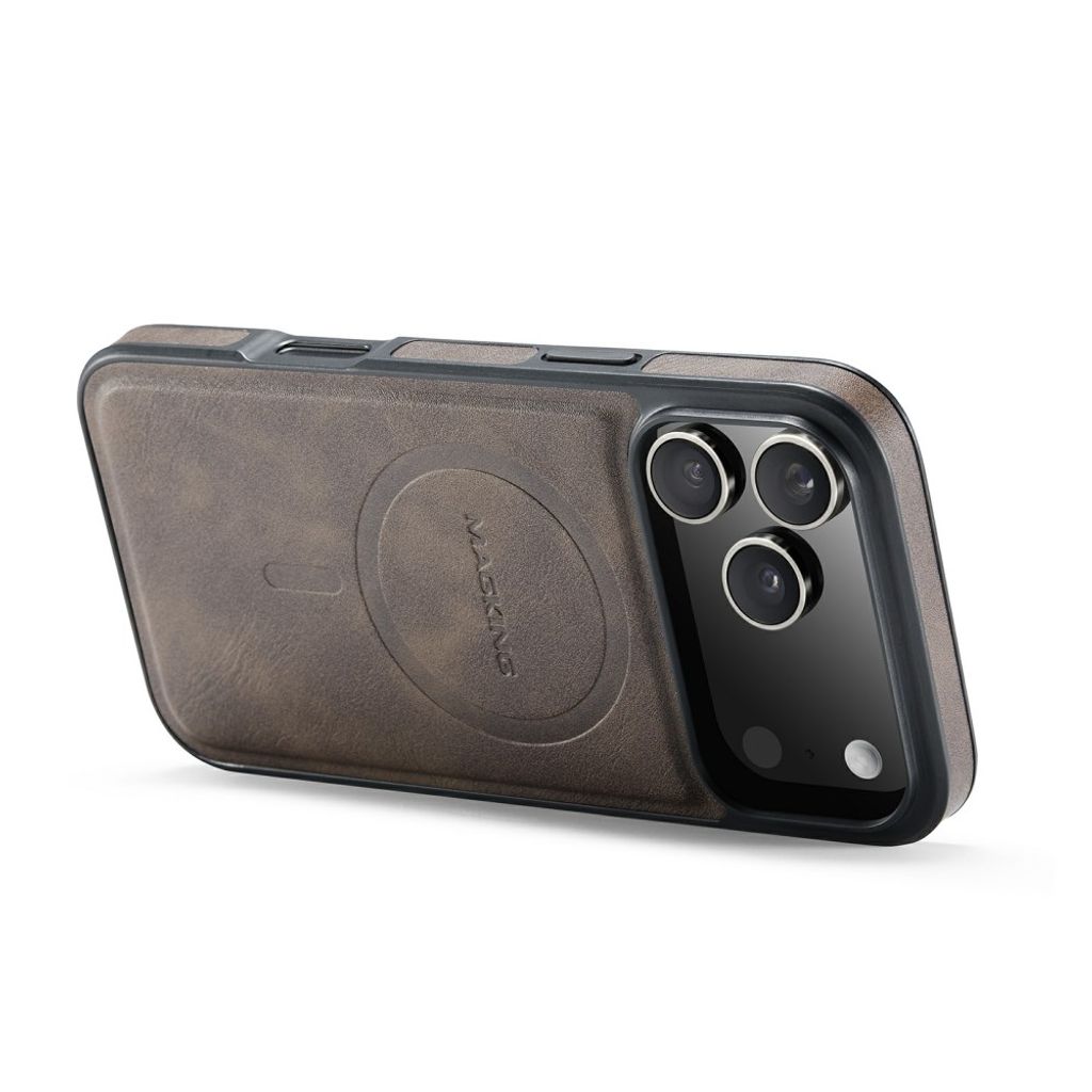 MAGKING K1 iPhone 18 Pro Max / 17 Pro Max MagSafe Deksel i PU-skinn - Mørk Brun