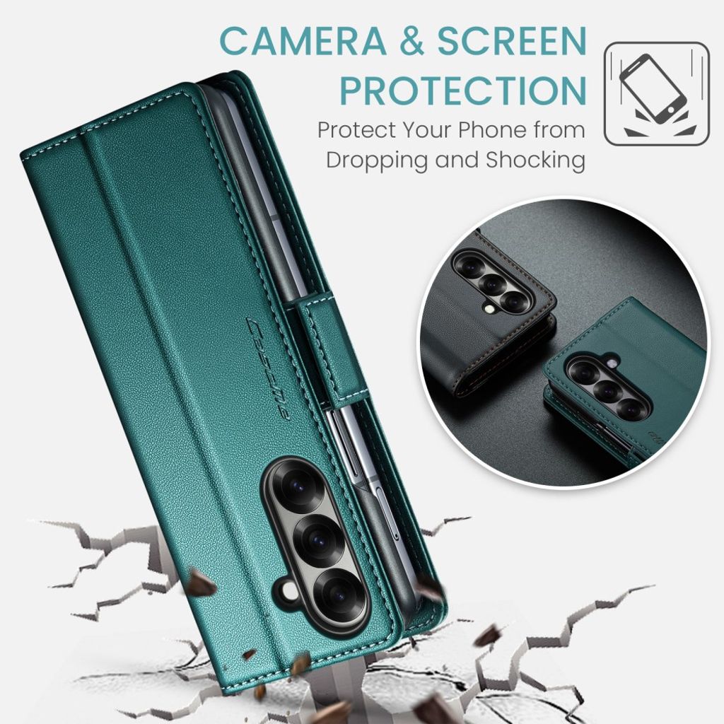 CASEME Samsung Galaxy Z Fold7 5G Fodral med RFID-blockerande - Grön