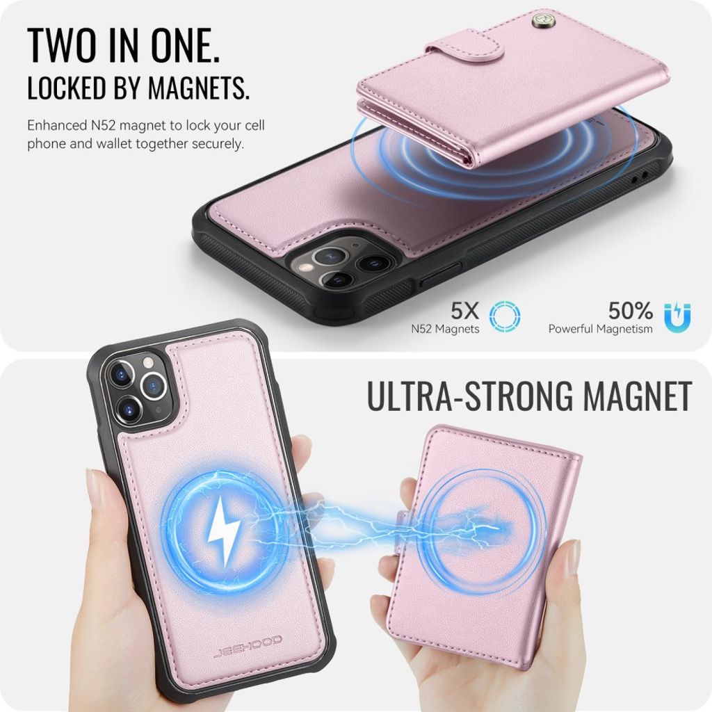 JEEHOOD iPhone 11 Pro Cover med MagSafe - Lyserød