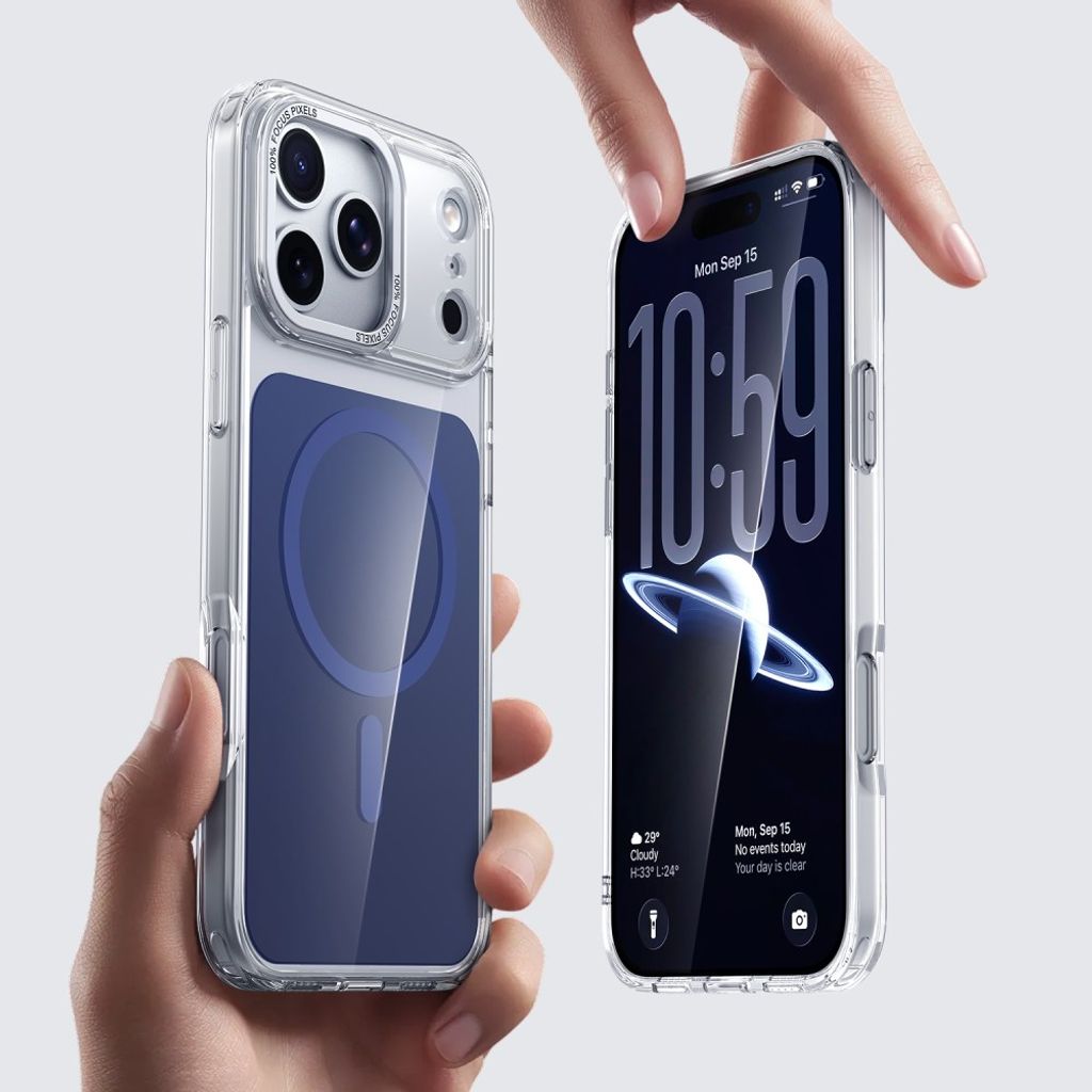 iPhone 18 Pro/17 Pro Deksel MagSafe-kompatibel TPU Akryl - Blå