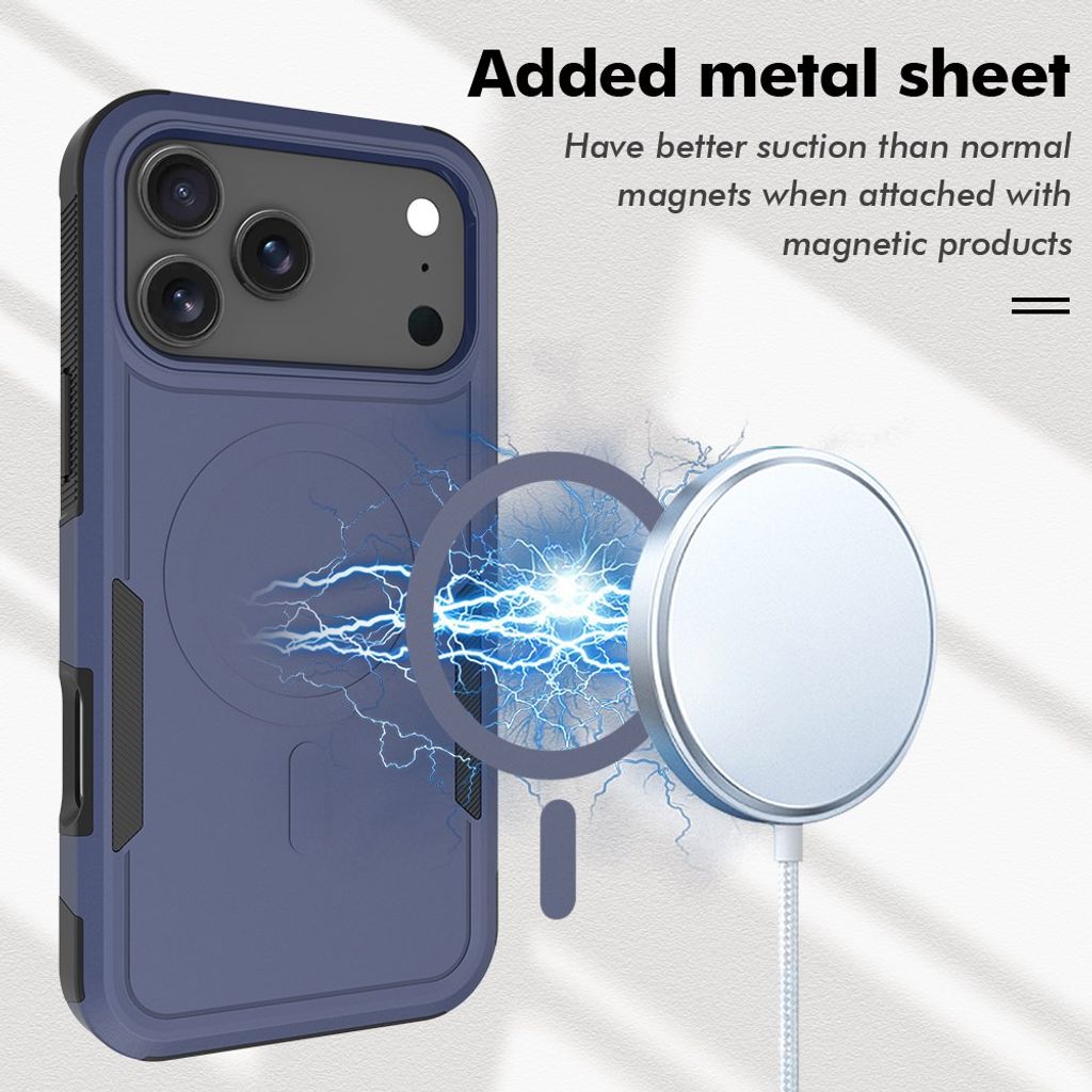 iPhone 17 Pro Max MagSafe Deksel Støtsikkert - Blå
