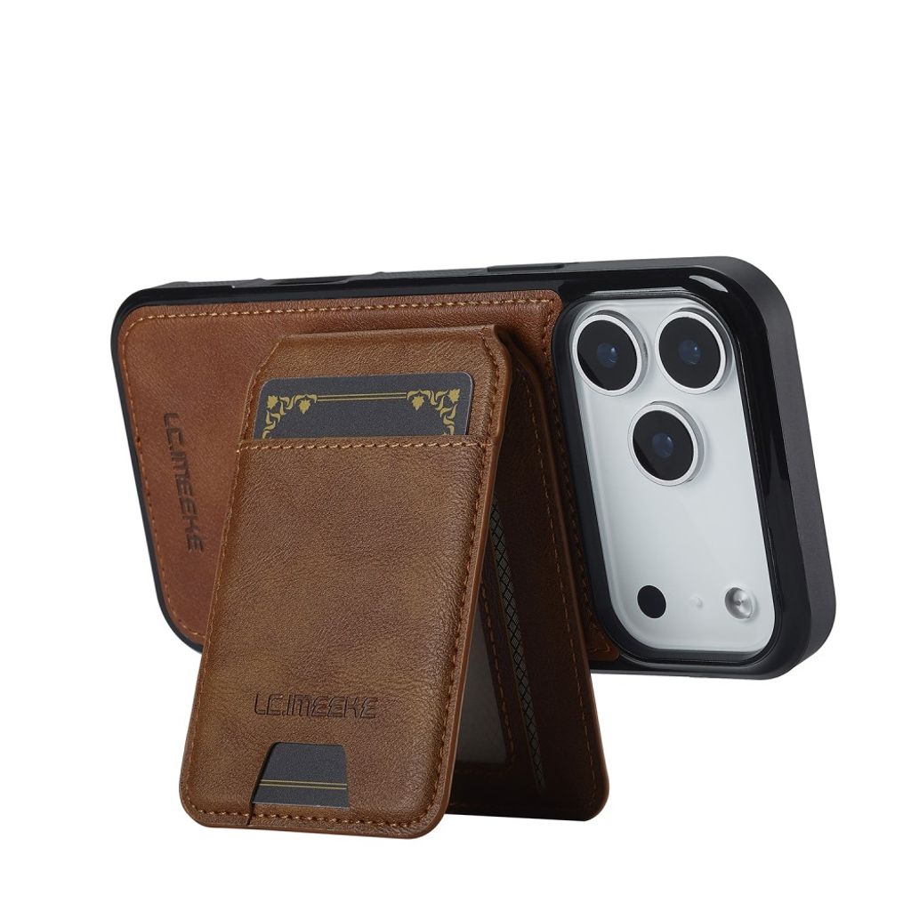 iPhone 18 Pro/17 Pro MagSafe Kuori irrotettavalla Kortin haltija - Ruskea