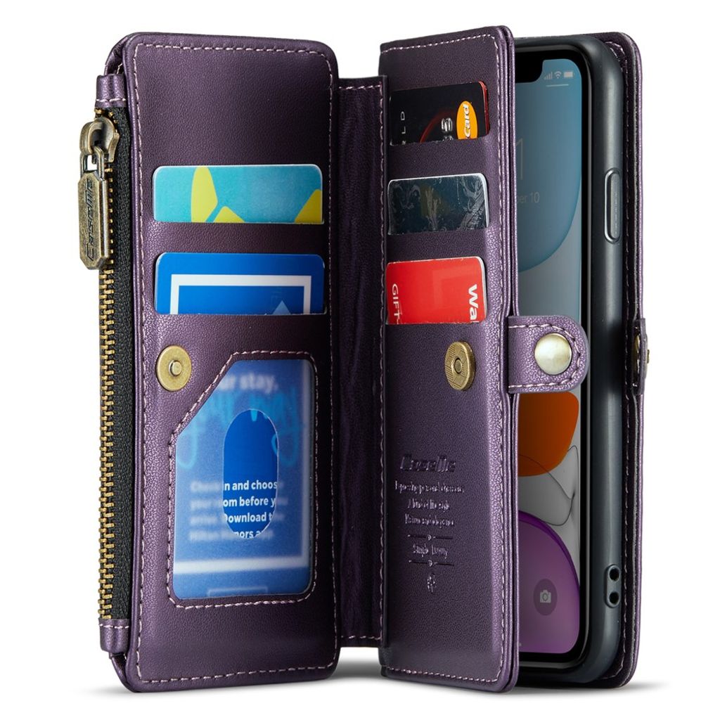 CASEME iPhone 11 Kotelo 10 Korttipaikka - Violetti
