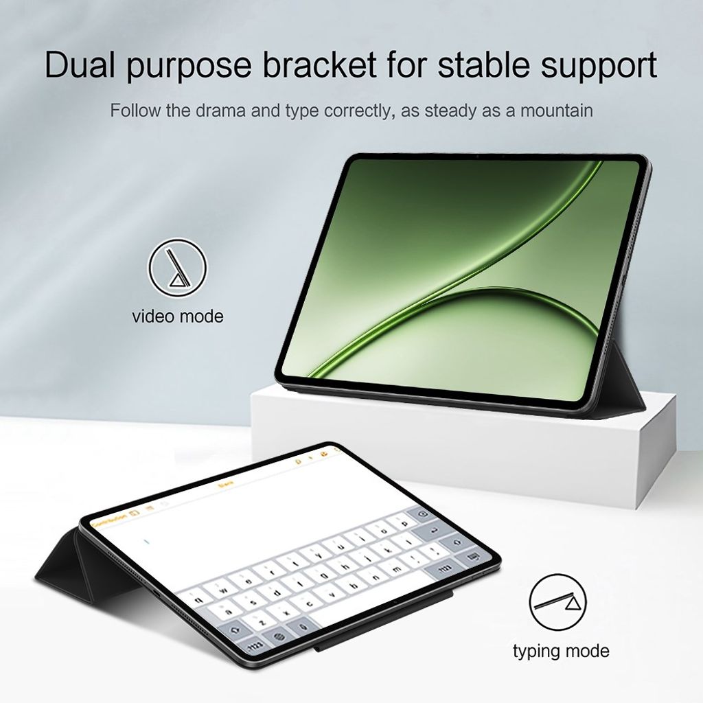 OnePlus Pad 3 Pro Flip Cover med Magnetisk Lukning - Sort