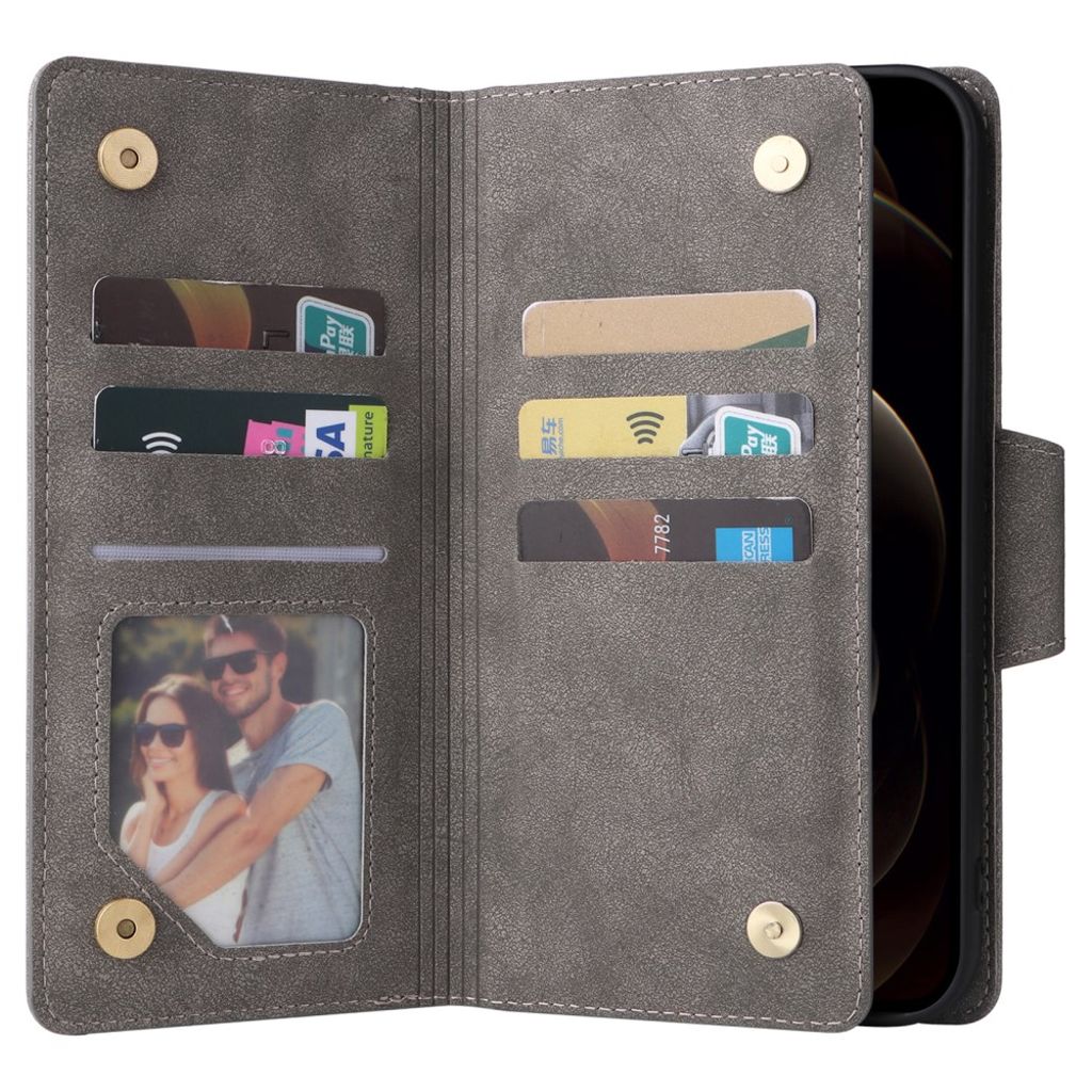 iPhone 12 Pro Max Etui med Stativ - Grå