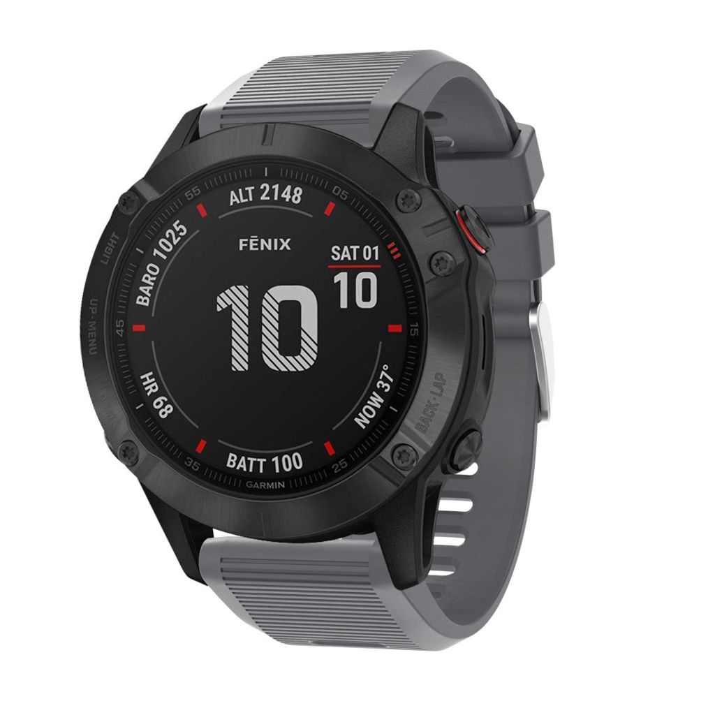 Garmin Fenix 7X/6X/5X etc. Urrem med Metalspænde - Grå