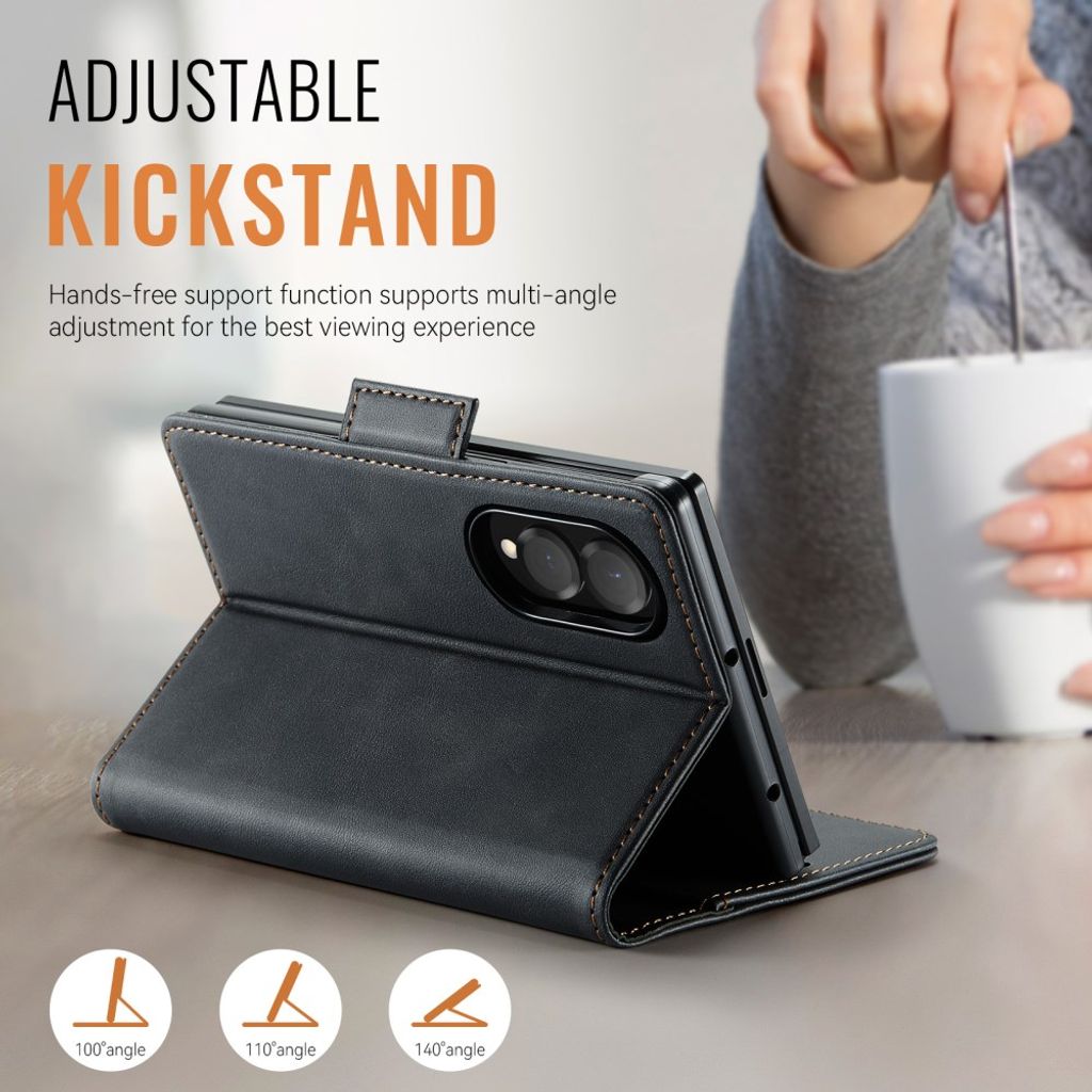 AUTSPACE Samsung Galaxy Z Fold8 Lompakkokotelo PU-nahka RFID-suojattu - Musta