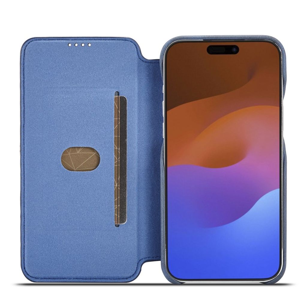 LC.IMEEKE iPhone 15 Pro Plånboksfodral Korthållare/Stativ - Blå