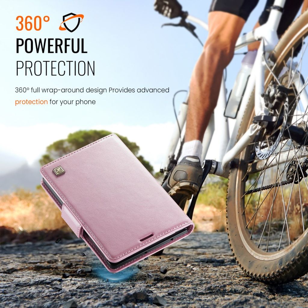 AUTSPACE Samsung Galaxy Z Fold8 Lompakkokotelo PU-nahka RFID-suojattu - Vaaleanpunainen