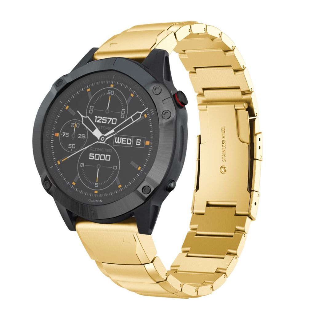 Garmin Fenix ​​​​6X Stainless Steel Watch Strap - Gold