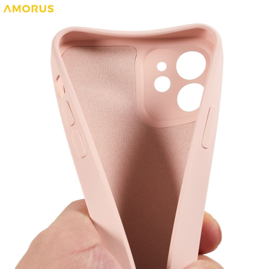 AMORUS iPhone 12 TPU Skal - Rosa