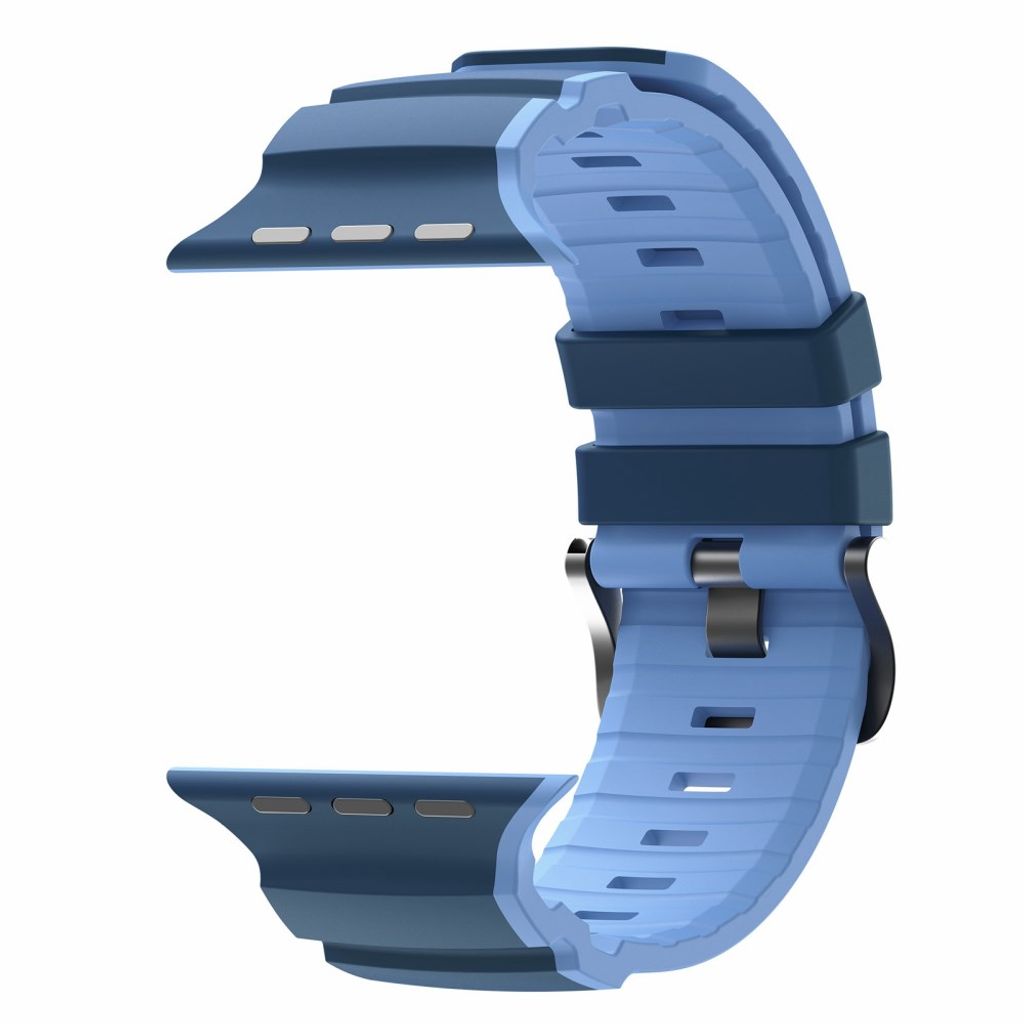 Apple Watch 49/46/44/42mm Tvåfärgat Klockarmband Silikon - Blå