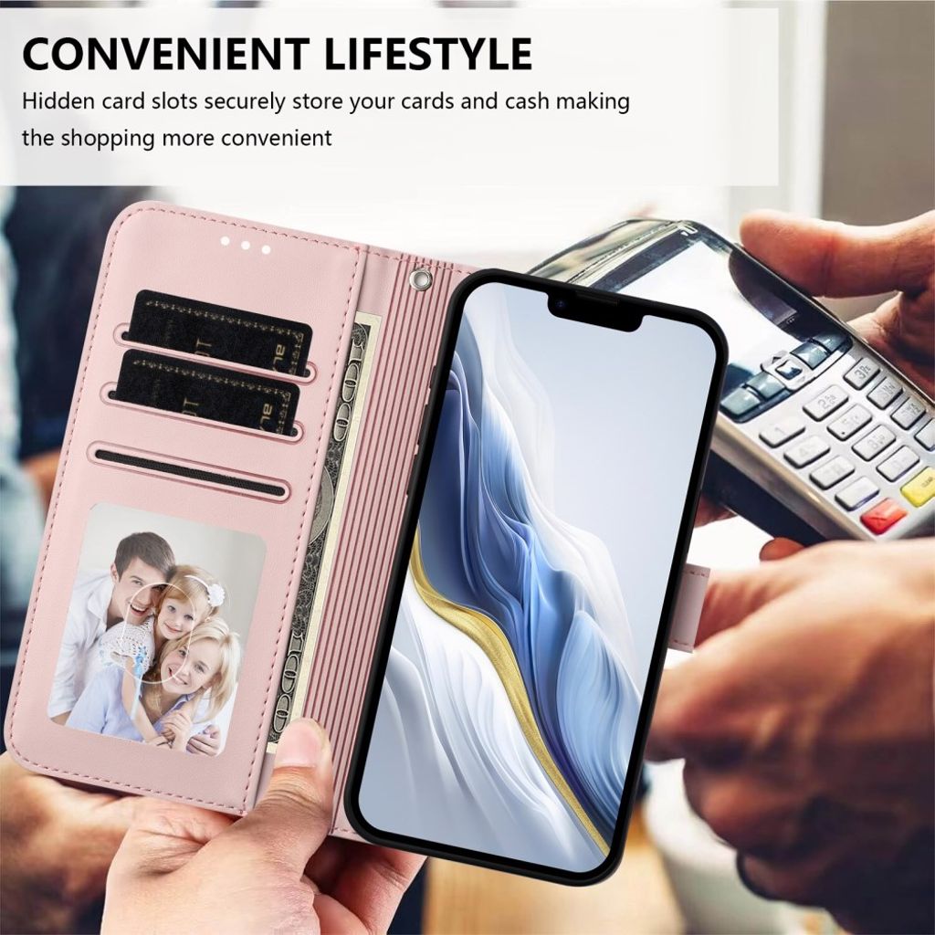 Nothing Phone (3) 5G Pungetui med Kortholder/Stativ - Lyserød