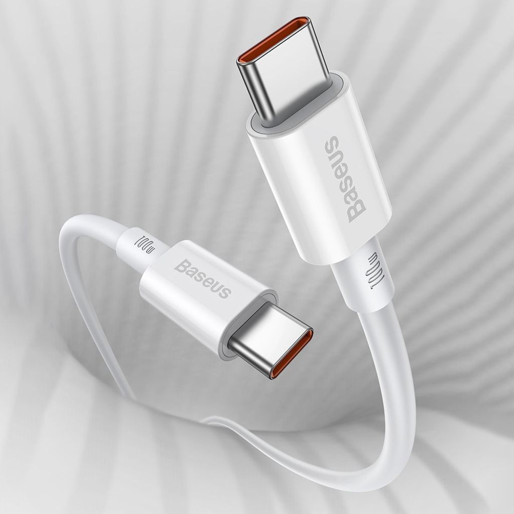 Baseus CATYS-C02 USB-C til USB-C 100W kabel 2m hvid