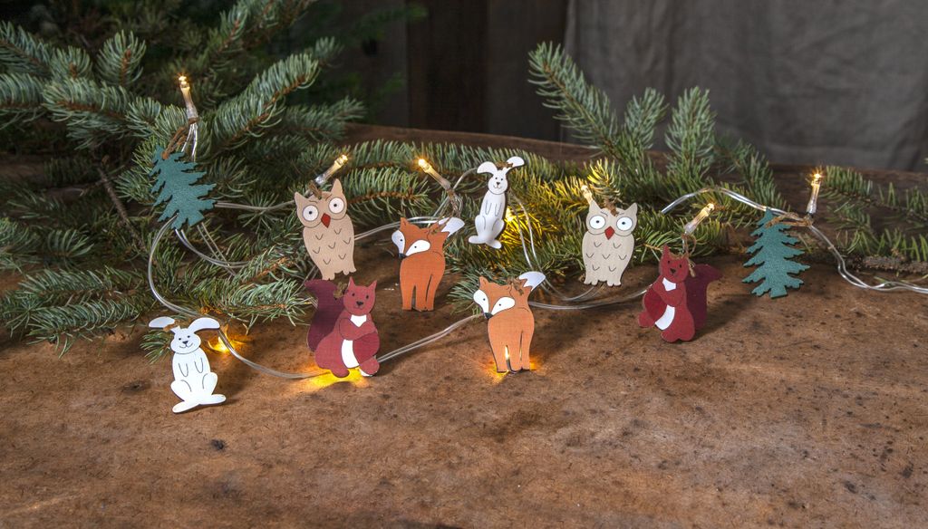 Lyslenke Forest Friends / 10 LED / 1,8M / BATTERI