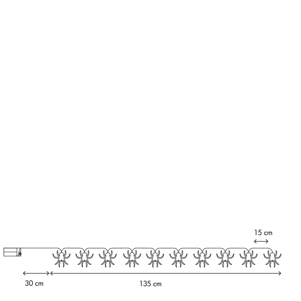 LED Lichtslinger Halloween Spinnen 10 LED 135cm met Timer