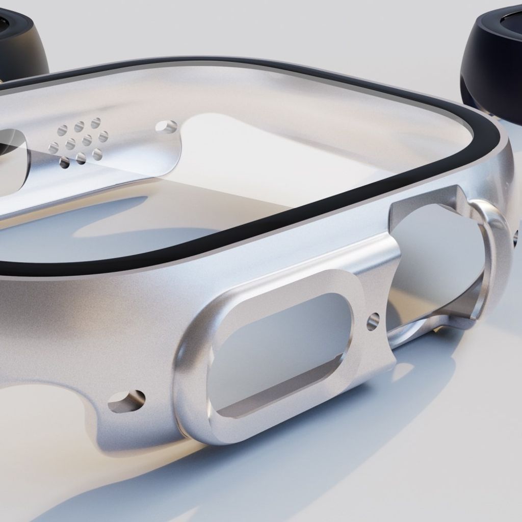 Apple Watch Ultra 3/Ultra 2/Ultra 49 mm deksel med skjermbeskytter i herdet glass – svart