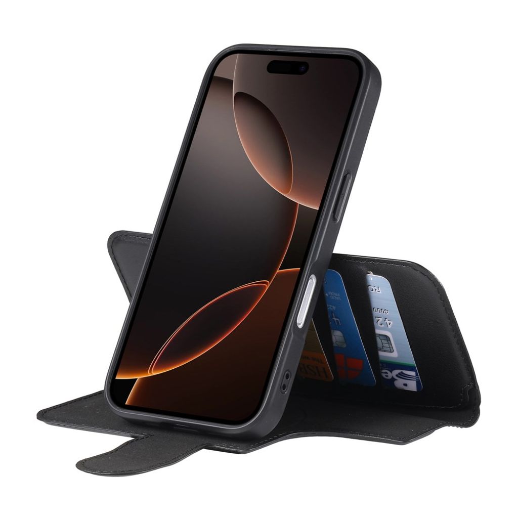 CASENEO iPhone 16 Pro Max Wallet Cover Magnetic – Black