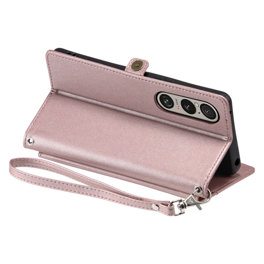 Sony Xperia 1 VII Fodral med Bärrem - Roséguld