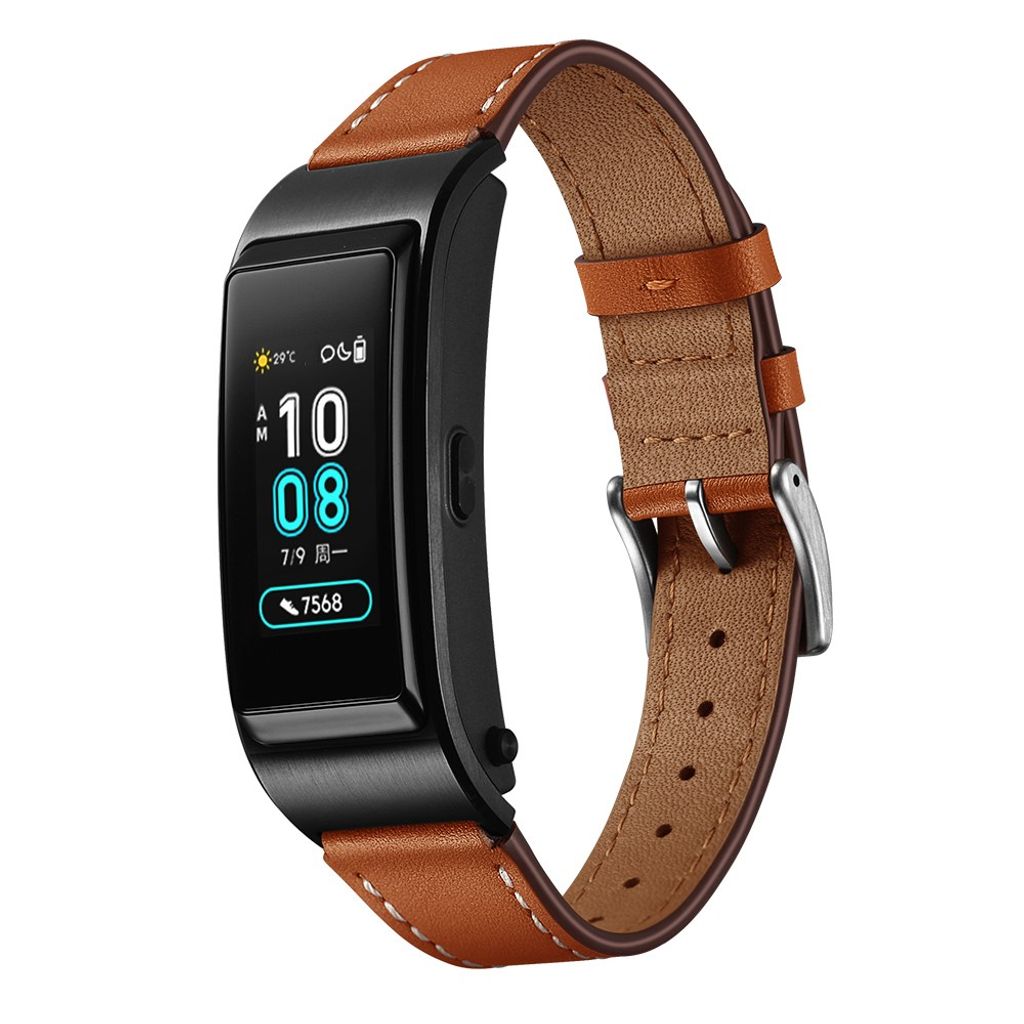 Garmin Vivoactive 4S/3S/Huawei TalkBand B5 ja muut. Kellon ranneke aitoa nahkaa – ruskea