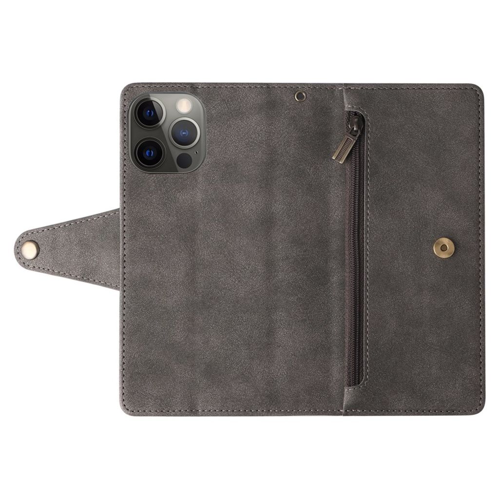 iPhone 12 Pro Max Etui med Stativ - Grå