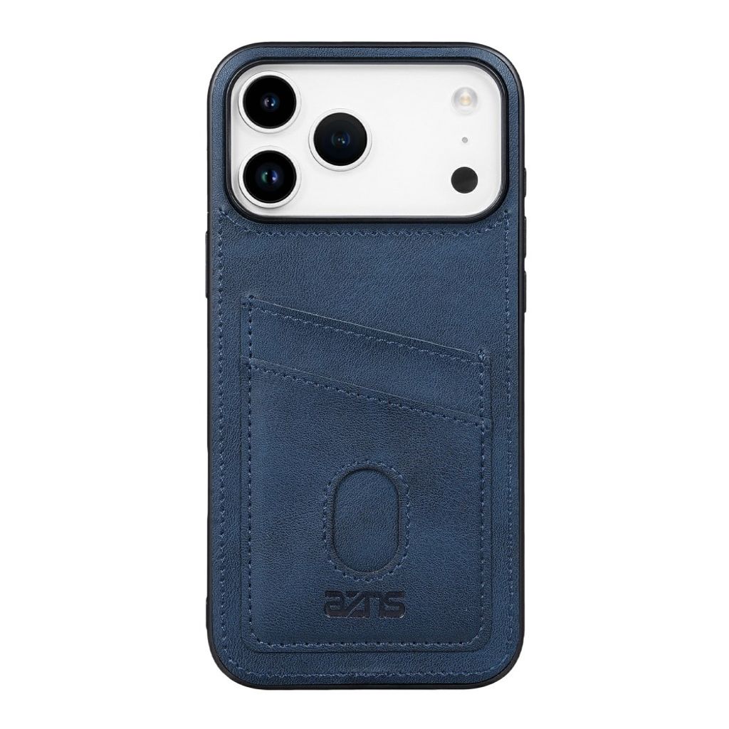 iPhone 18 Pro/17 Pro Kuori korttitaskulla PU-nahkaa - Sininen