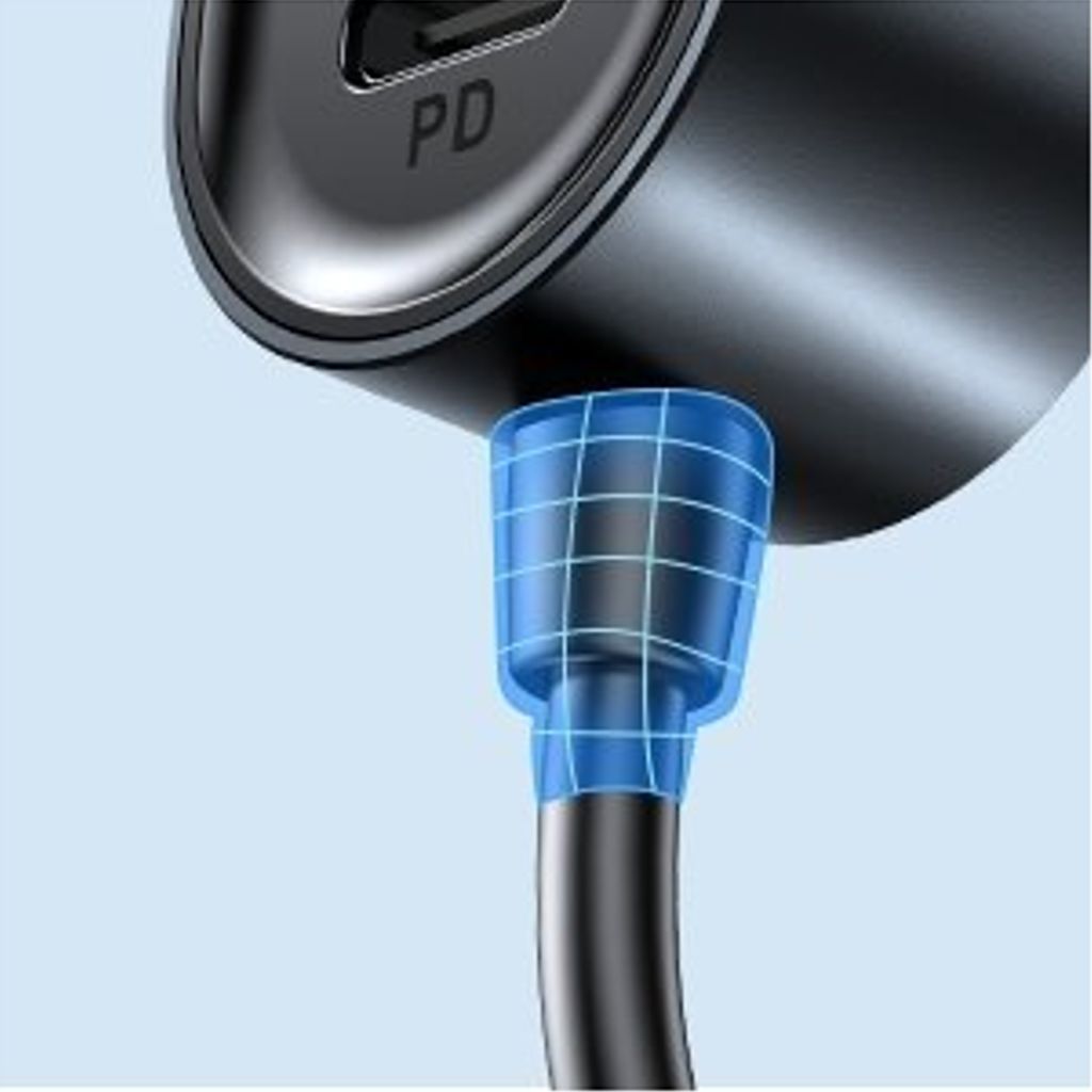 Joyroom car charger 2xPD + 2xQC3.0 72W 1.5m sort (JR-CL05)