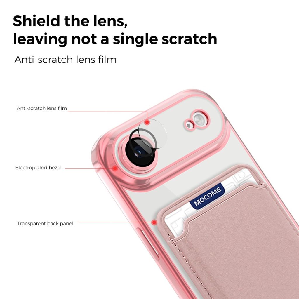 iPhone Air MagSafe Kuori irrotettava kortin haltija - Vaaleanpunainen