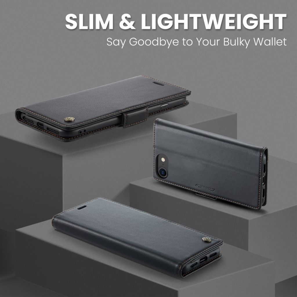 CASEME iPhone 6/6s/7/8/SE 2020/2022 Fodral med Kortfack - Svart