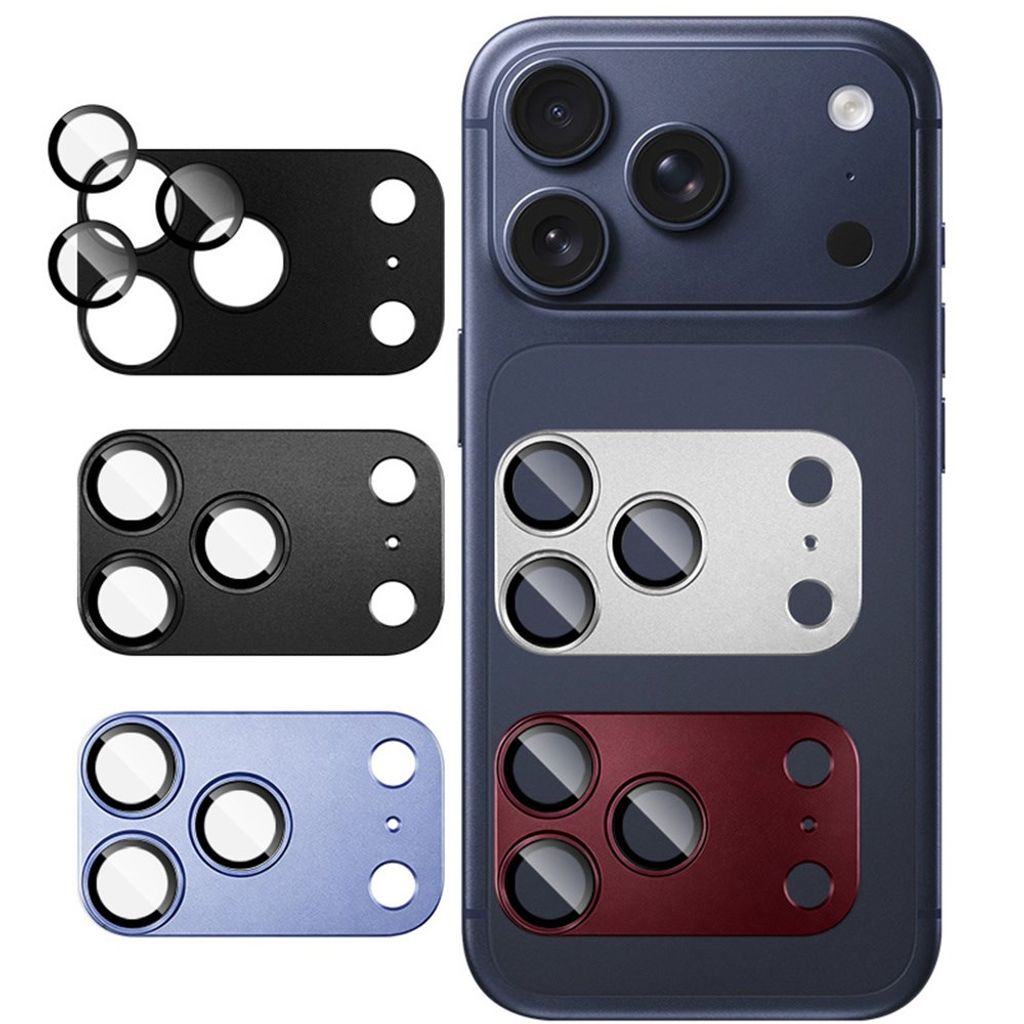 IMAK iPhone 18 Pro -linssinsuoja karkaistusta lasista/metallista - hopea