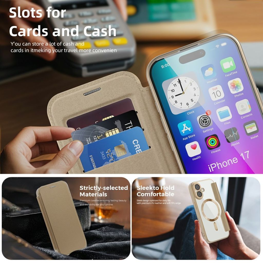 iPhone 17 Etui med MagSafe - Guld