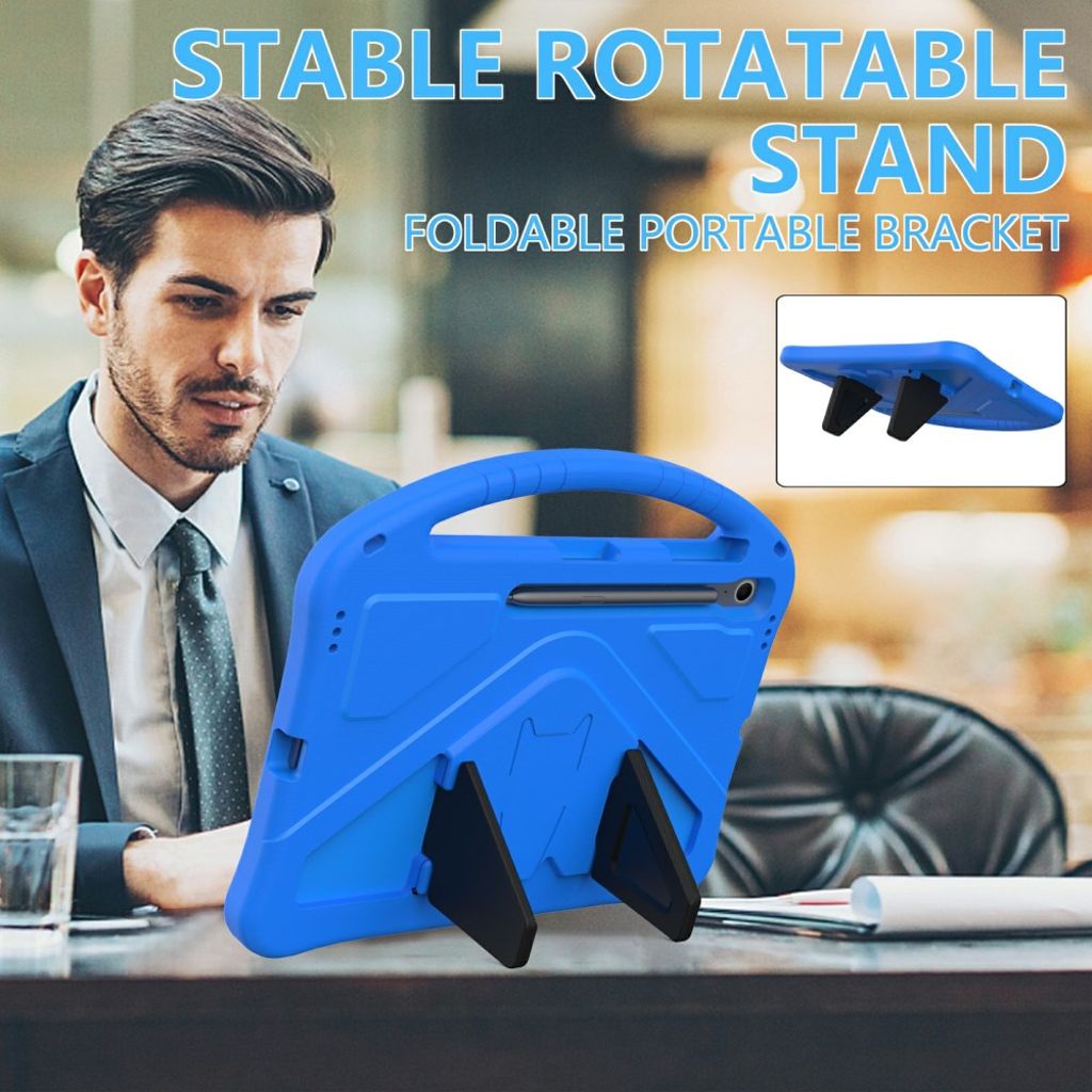 Samsung Galaxy Tab S10 FE Plus Case with Handle stand - Blue