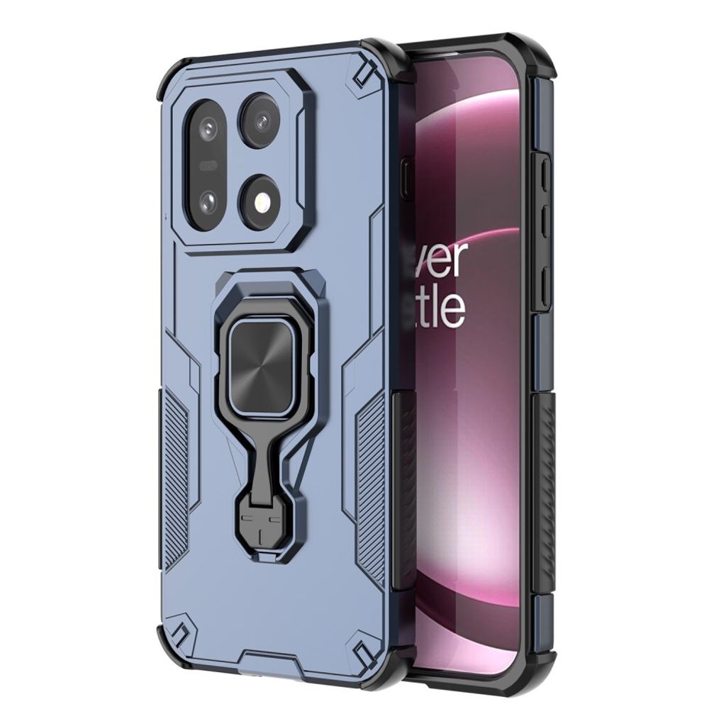 OnePlus 15 Cover med Roterbar Ring & Stativ - Mørkeblå
