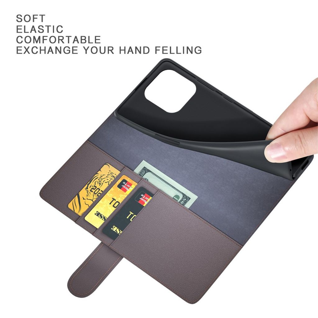 iPhone 14 Pro Max Wallet Cover - Brown