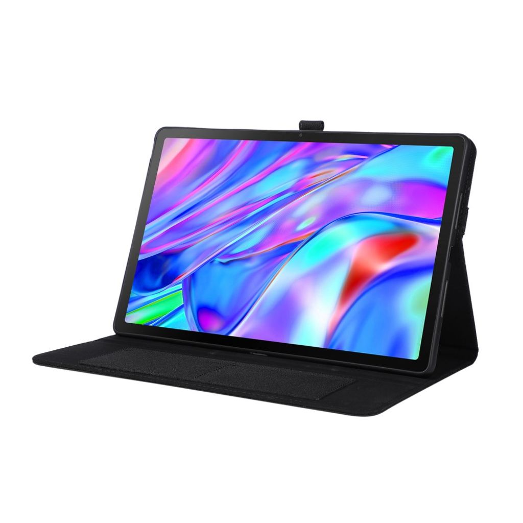 Lenovo Idea Tab Plus Lommeboketui Stativ Kortspor Stofftekstur - Svart