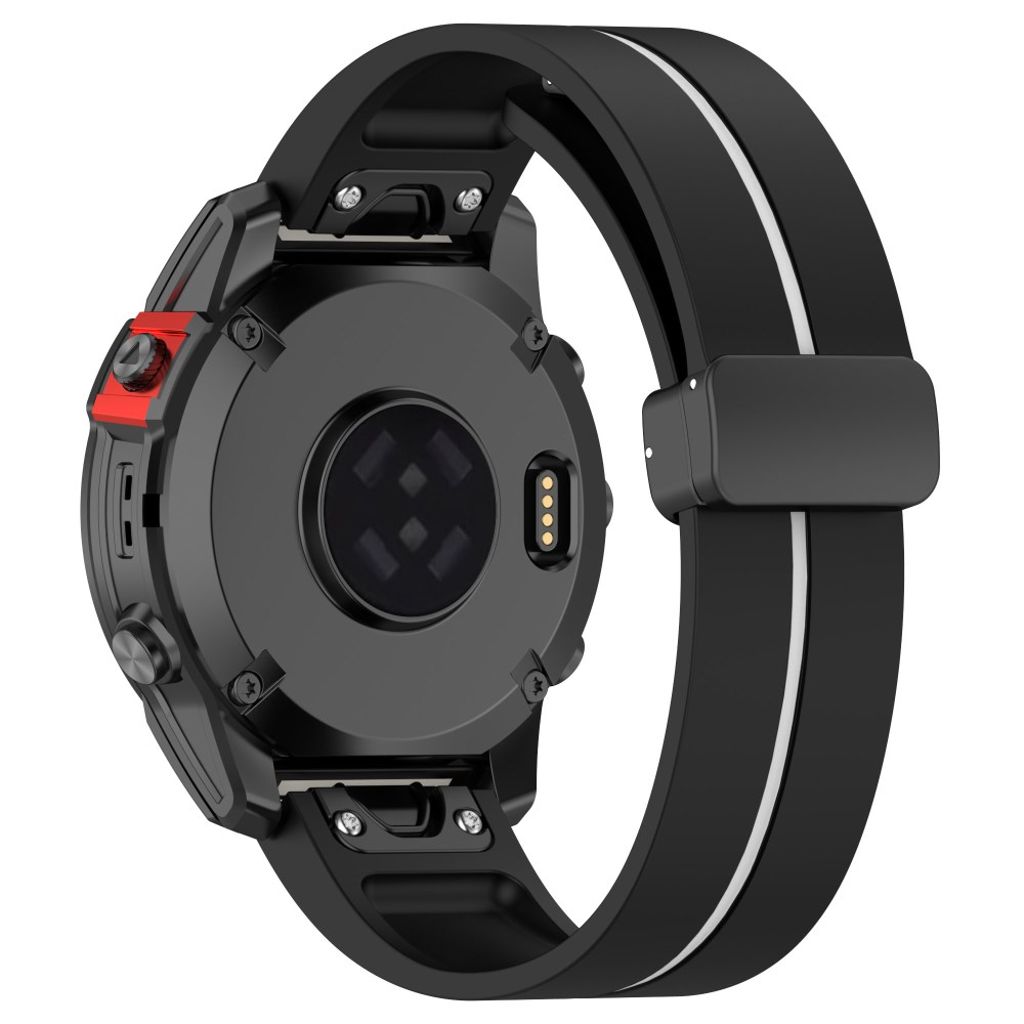 Garmin Fenix 8 51mm Klockarmband i Silikon - Svart, Vit
