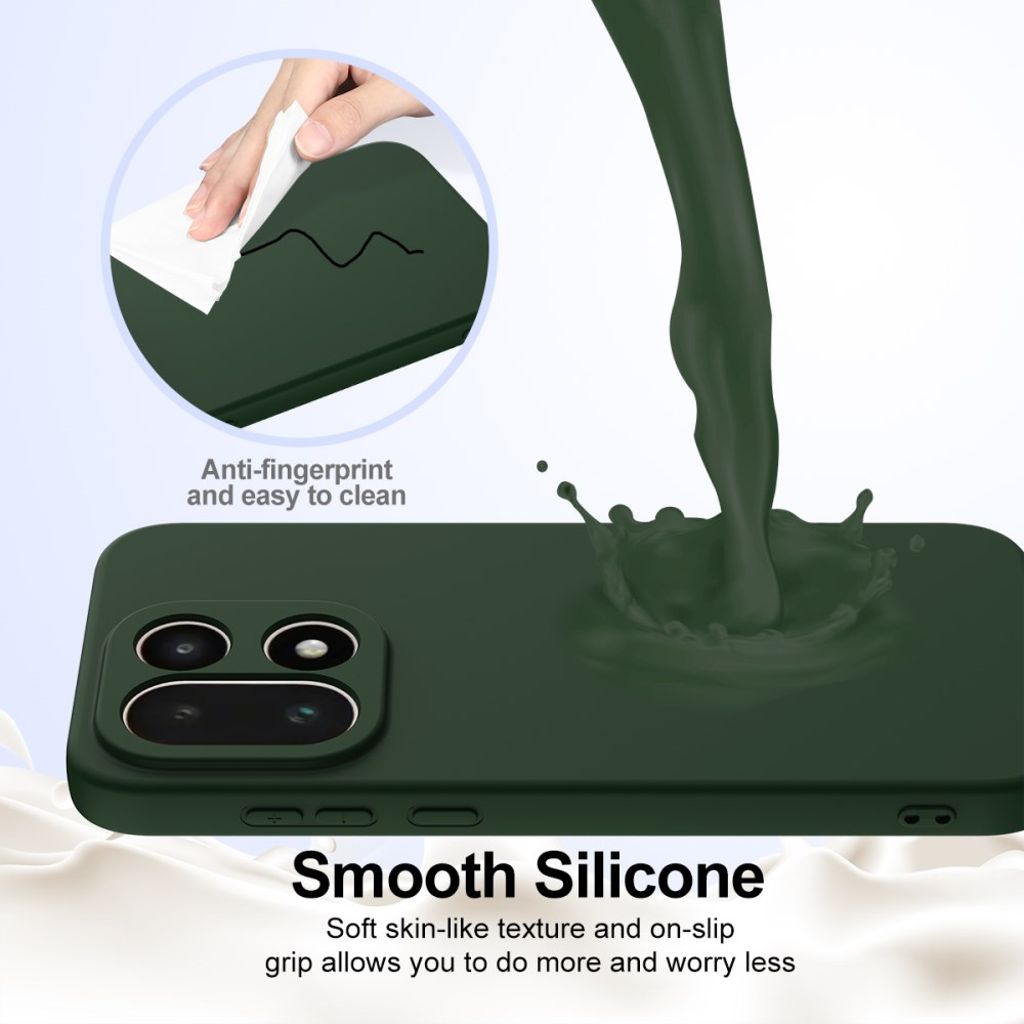 OnePlus 15 5G MagSafe Compatible Silicone Case – Dark Green