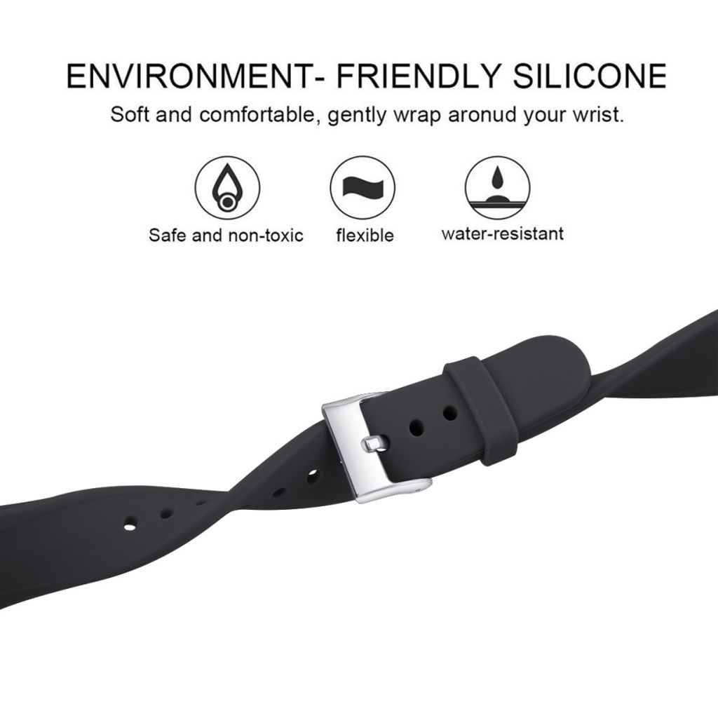 Fitbit Versa/Versa 2 Urrem Silikone – Sort