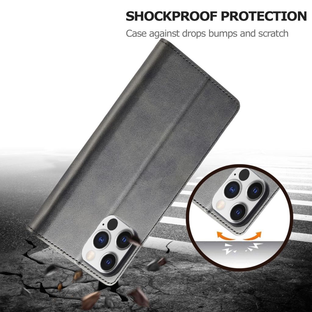 LC.IMEEKE iPhone 15 Pro Max Lompakkokotelo - Musta